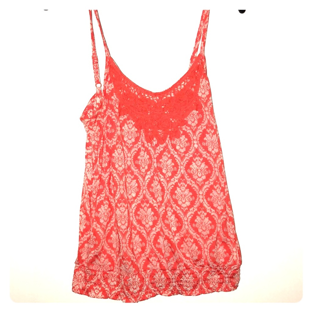 Orange tank top Sz L Charlotte Russe